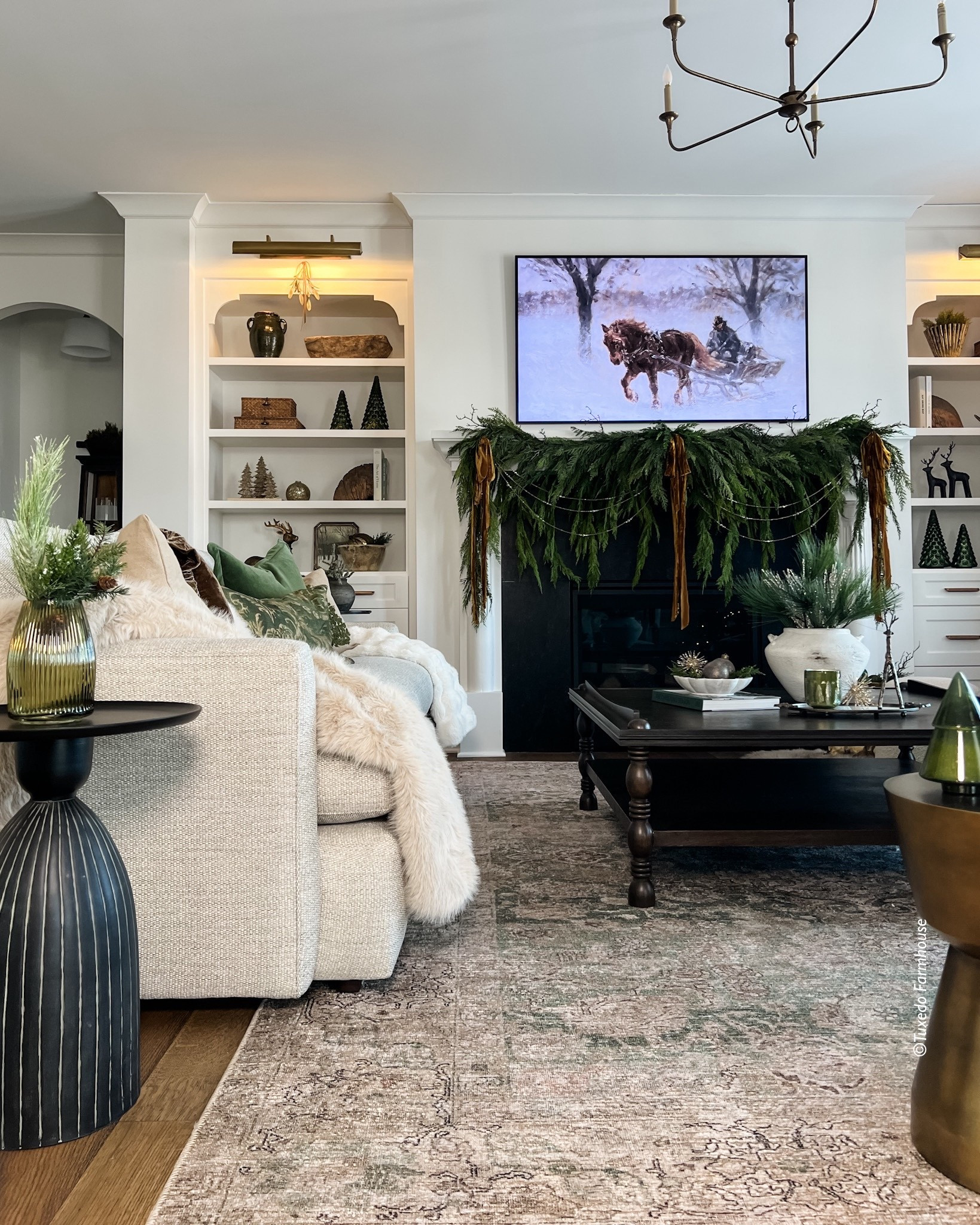 Last looks of Holiday in my great room.  Now is great time to stock up on holiday clearance and set yourself up for success next season!

Seasonal, home decor, rug, sofas, winter, holiday, coffee table, lighting, wreaths, garland, Christmass 

#LTKSeasonal #LTKHome #LTKFindsUnder50