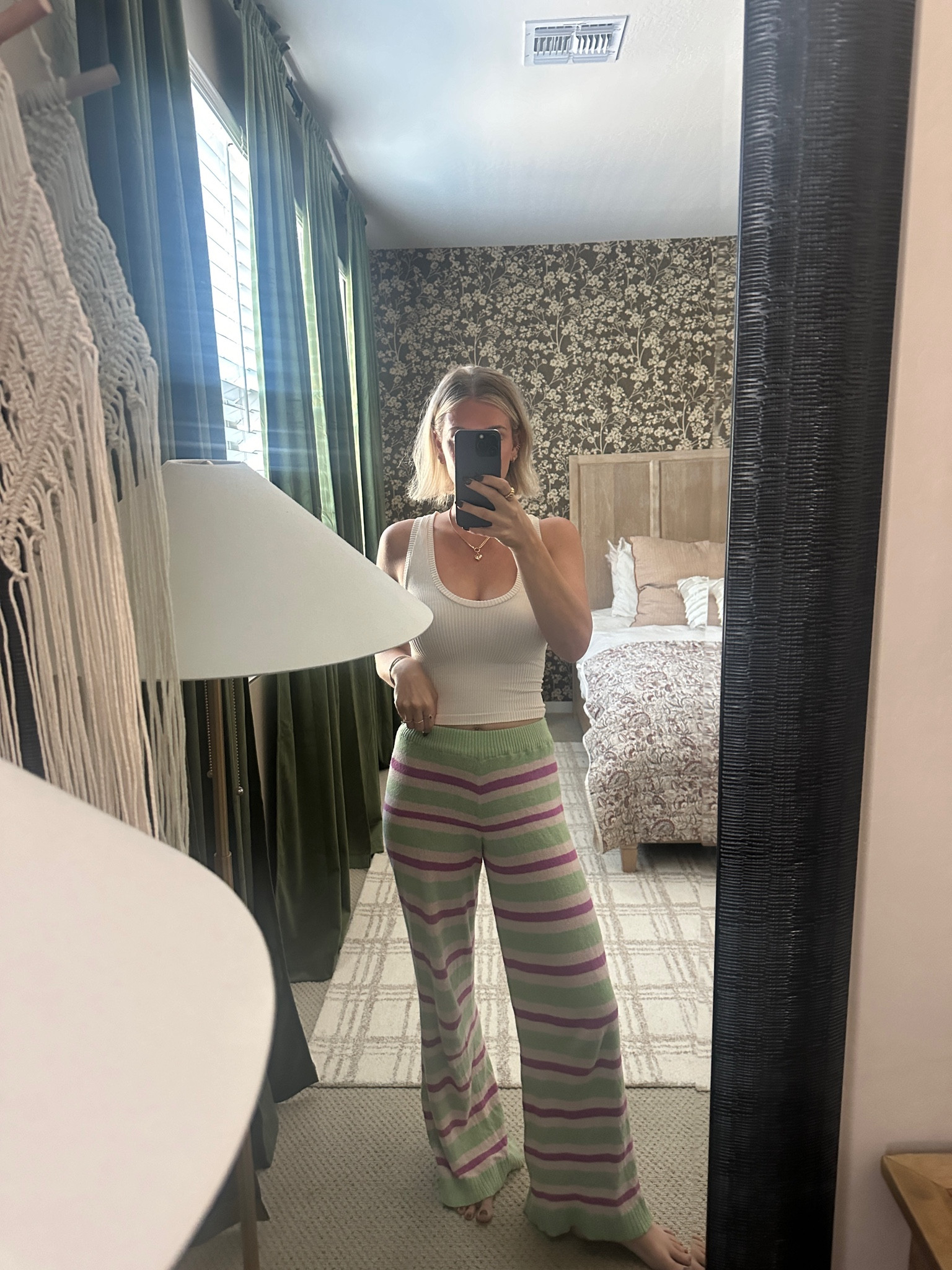 M/L for top could of done smaller but I like the bigger for belly coverage 
Small bottoms 