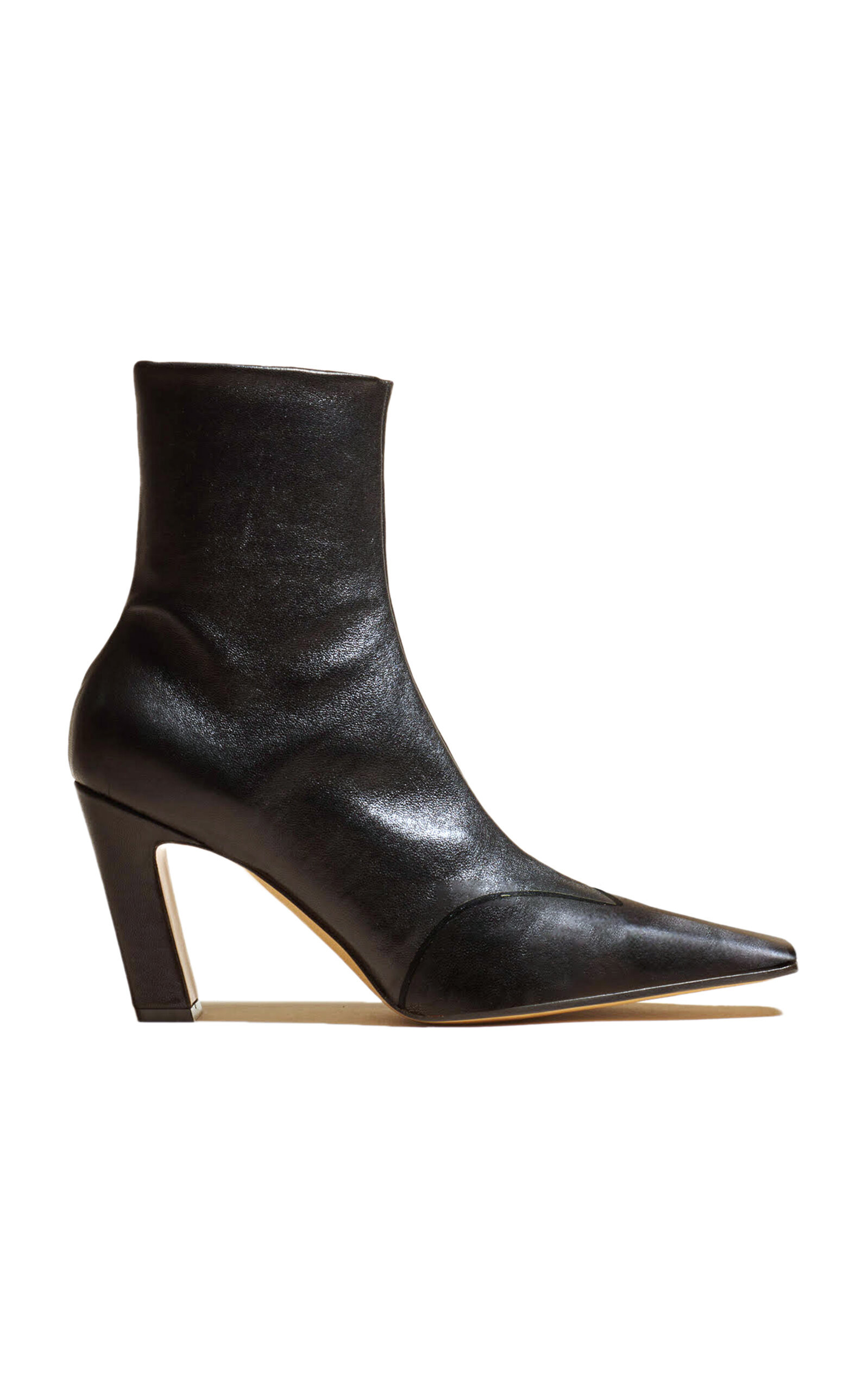 Khaite - Nevada Leather Ankle Boots - Black - IT 39.5 - Moda Operandi | Moda Operandi (Global)