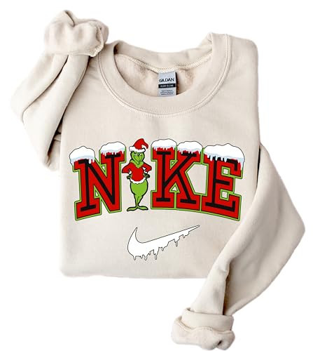 Christmas Snow Sweatshirt, Christmas Sport Sweatshirt, Grinmas Sweatshirts, Green Santa Crewneck Sweatshirt, Ugly Christmas Sweater, Funny Christmas Hoodie, Christmas Sweatshirts For Women and Men | Amazon (US)