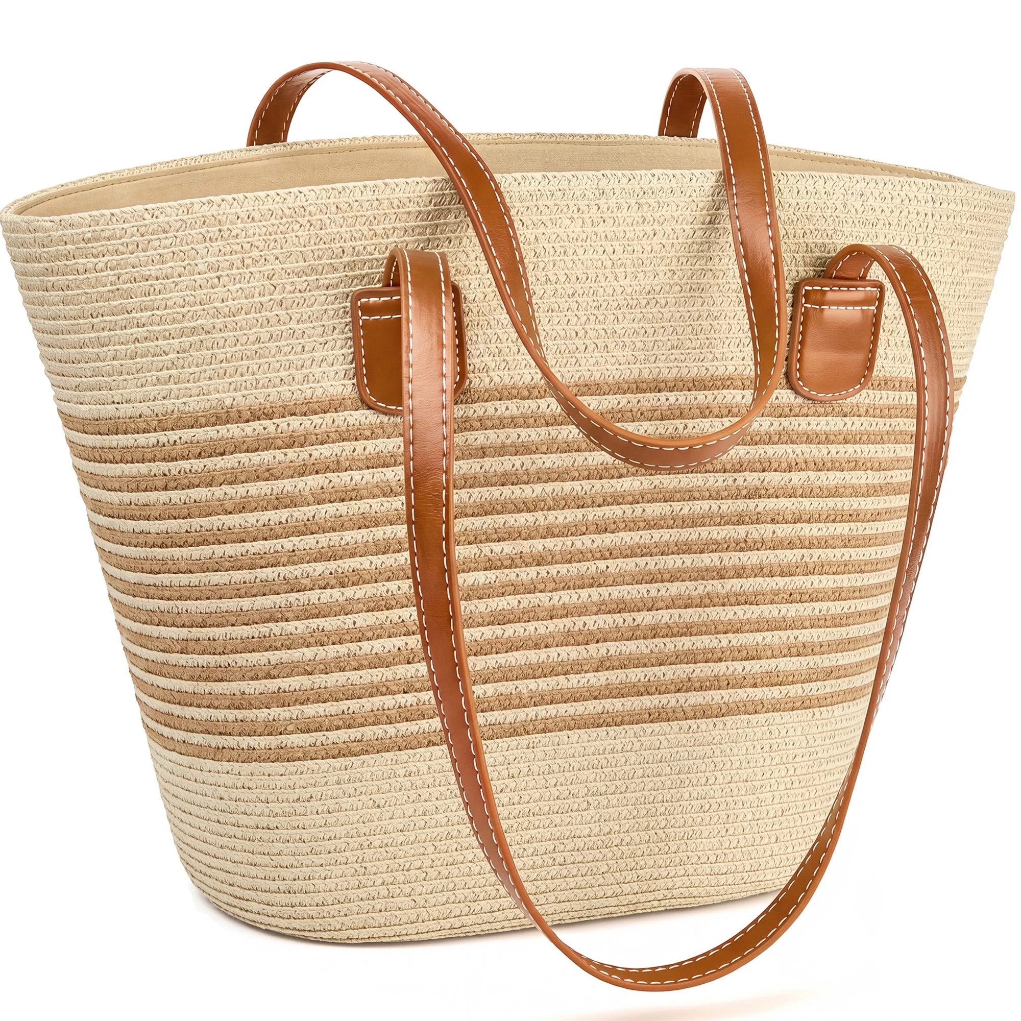DAKIMOE Straw Beach Bag For Women Summer Boho Tote Bag Handbags Large Shoulder Purses Woven for V... | Walmart (US)