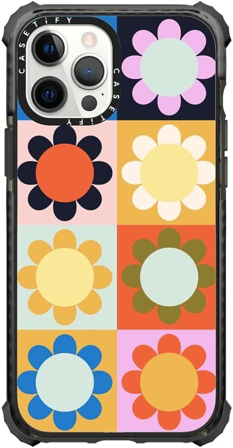 CASETiFY Ultra Impact Case for iPhone 12 Pro Max - Retro Florals - Clear Black | Amazon (US)