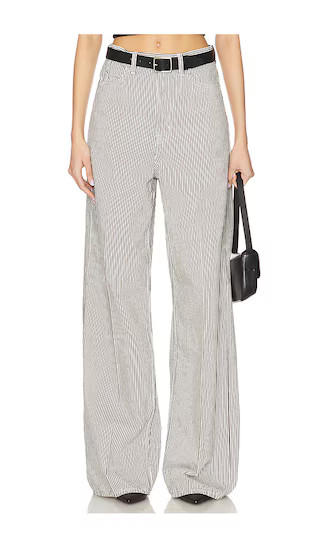 Rey High Rise Wide Jeans in Ticking Stripe | Revolve Clothing (Global)