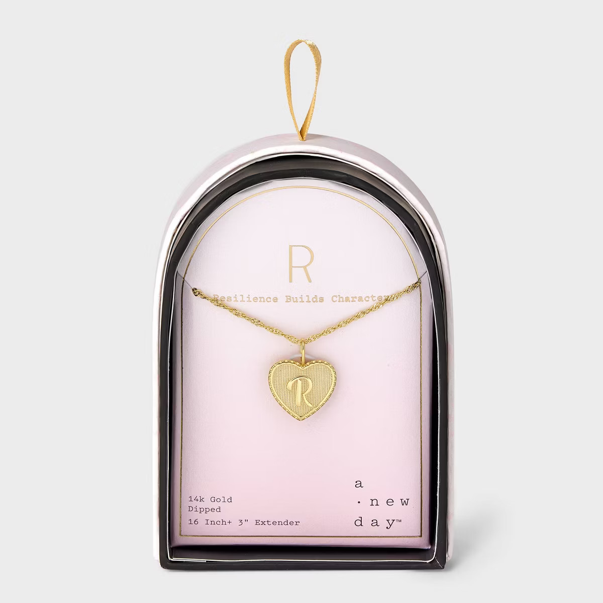 14K Gold Dipped Initial Heart Pendant Necklace - A New Day™ Gold | Target