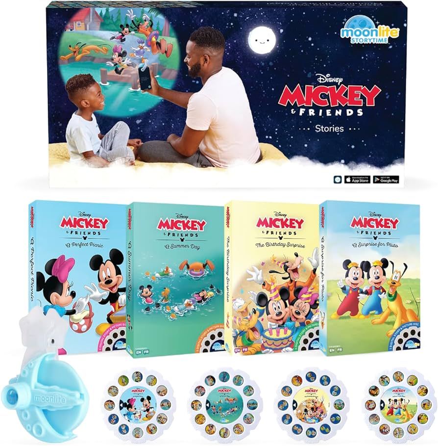 Moonlite Storytime Mini Projector with 4 Mickey Mouse and Friends Stories, A Magical Way to Read ... | Amazon (US)