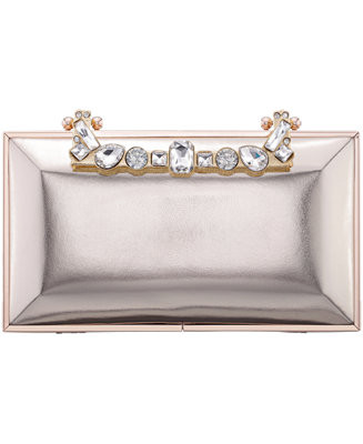 Nina Crystal Handle Lift Lock Clutch - Macy's | Macy's