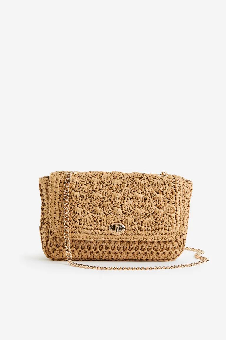 Straw shoulder bag - Beige - Ladies | H&M GB | H&M (UK, MY, IN, SG, PH, TW, HK)