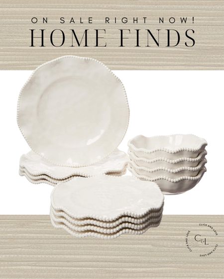 Amazon home sale find 🖤 this pretty beaded dish set is over half off! 

Dishes, dish set, plates, bowls, saucers, pretty dishes, kitchen items, kitchen sale, dinner plates, Amazon sale, sale find, sale, sale alert, dinner party, tablescape, dining room styling, look for less, designer inspired, Amazon, Amazon home, Amazon must haves, Amazon finds, amazon favorites, Amazon home decor #amazon #amazonhome

#LTKHome #LTKFindsUnder100 #LTKSaleAlert