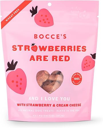 Bocce's Bakery All-Natural, Seasonal, Strawberries are Red Dog Treats, Wheat-Free, Limited-Ingred... | Amazon (US)