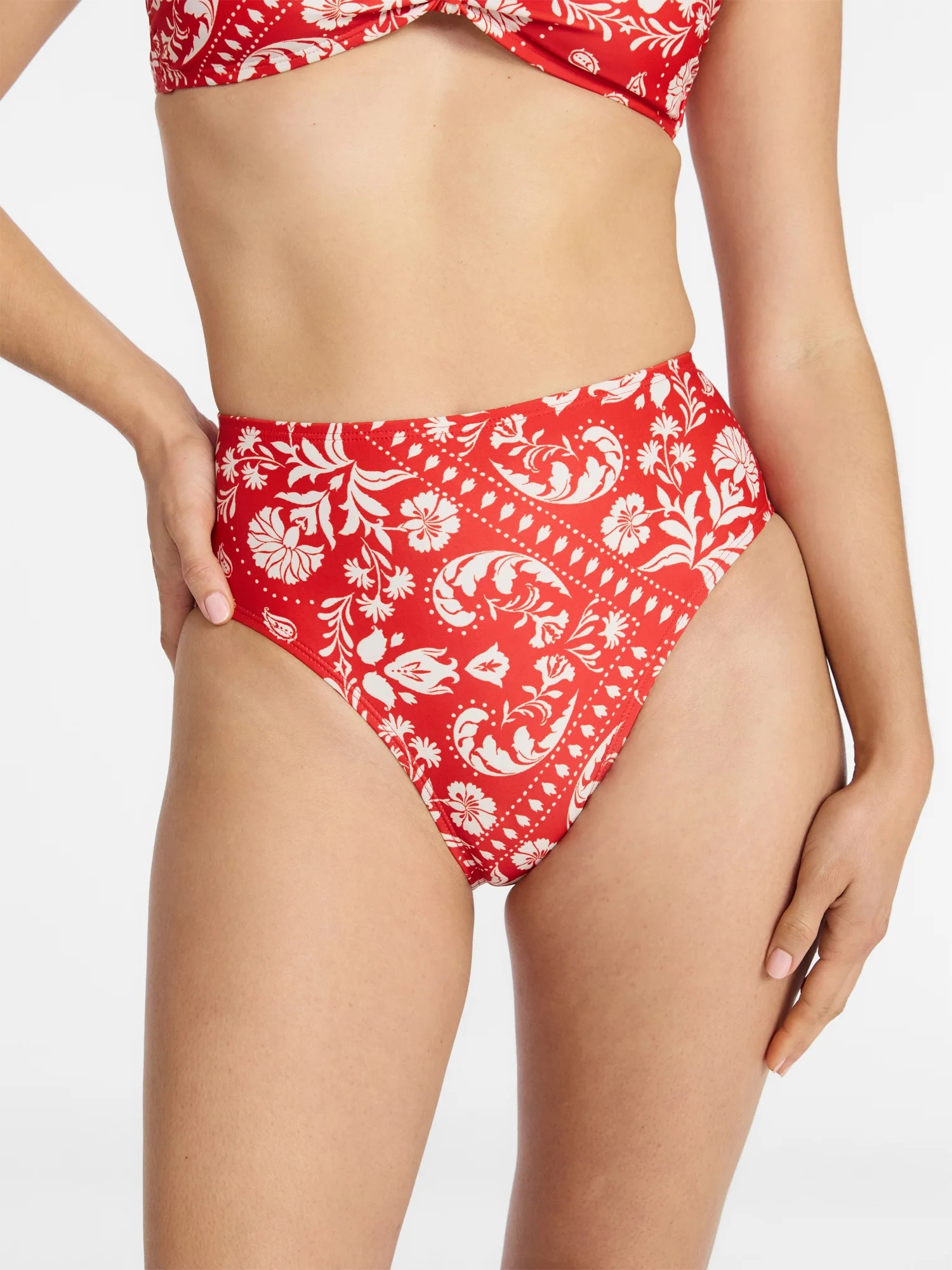 Time and Tru Women's and Women's Plus High Waisted Bikini Bottoms, Sizes XS-3X | Walmart (US)