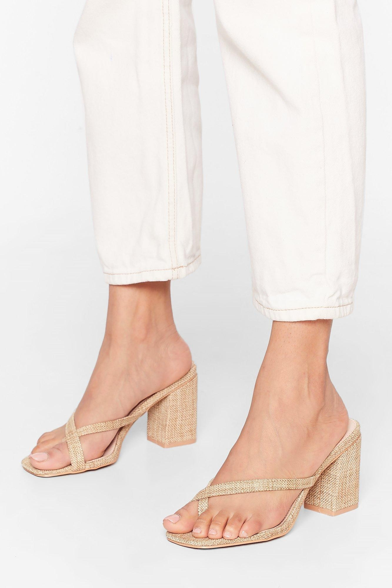 Don't Talk Toe Me Woven Heeled Sandals | NastyGal (US & CA)