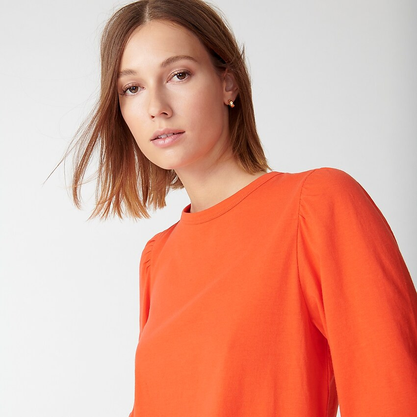 Broken-in jersey puff-sleeve T-shirt | J. Crew US