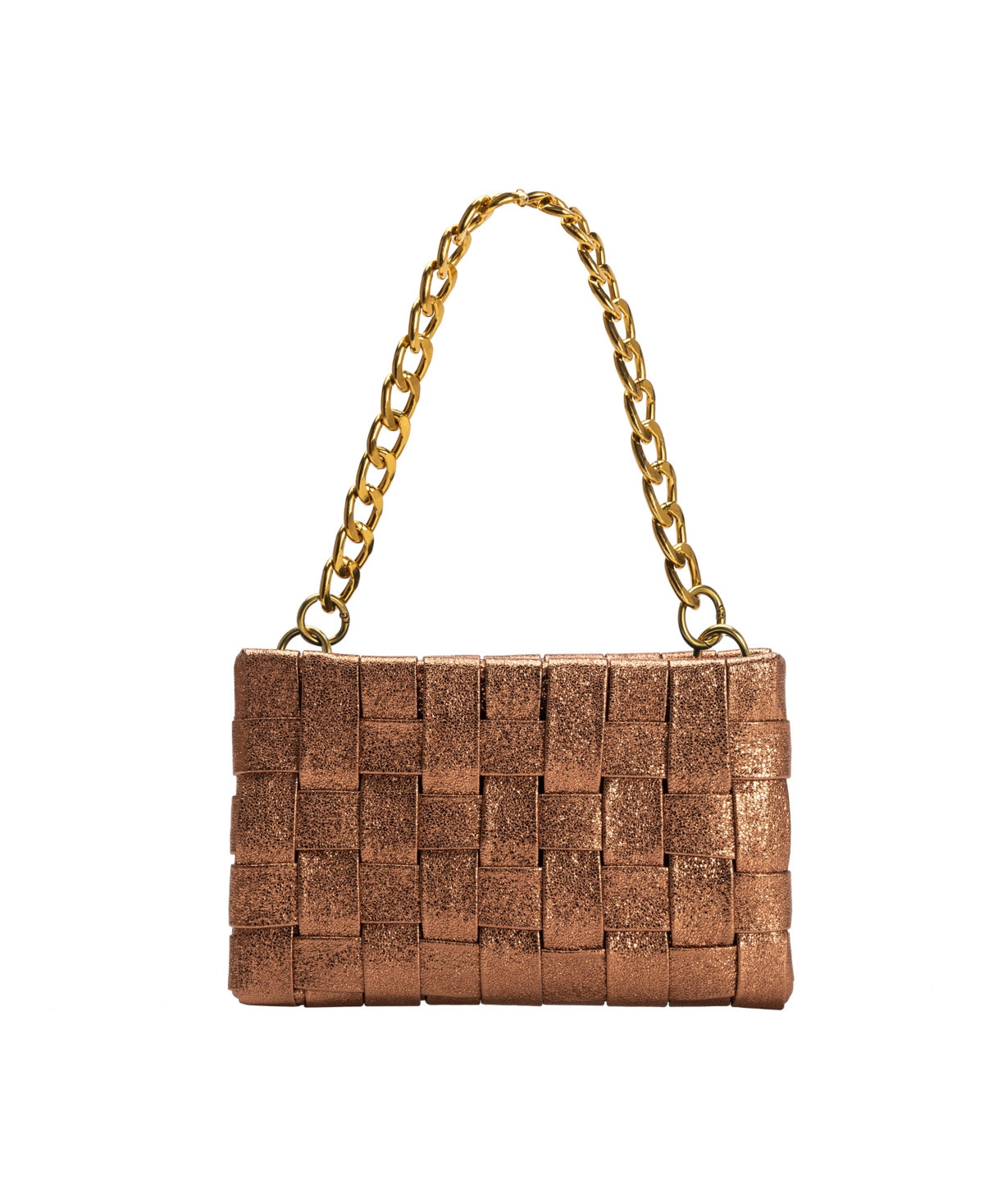 Melie Bianco Mimie Woven Small Crossbody Bag - Bronze | Macy's