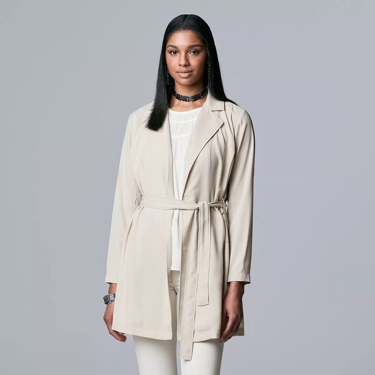 Women's Simply Vera Vera Wang Soft Belted Jacket | Kohl's