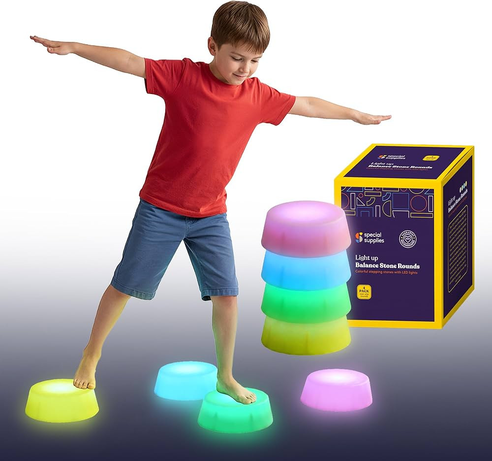 Special Supplies LED Stepping Stones for Kids -Light-Up Balance Blocks- Coordination & Balance fo... | Amazon (US)