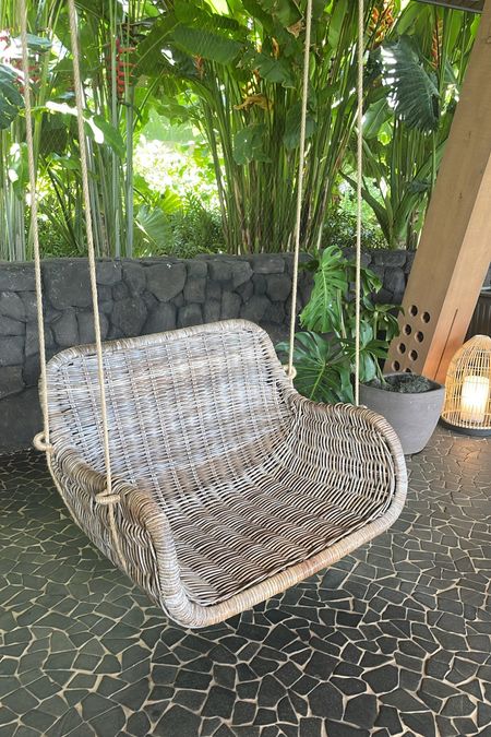 Obsessed with the idea of having an outdoor swing after seeing this one at 1Hotel in Kauai! 

#outdoorfurniture #porchswing 

#LTKHome #LTKSeasonal #LTKSaleAlert