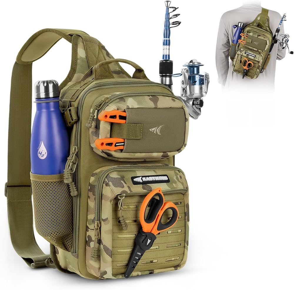 KastKing BlowBak Tactical Fishing Sling Tackle Bag - Lightweight Fishing Backpack - Storage for G... | Amazon (US)