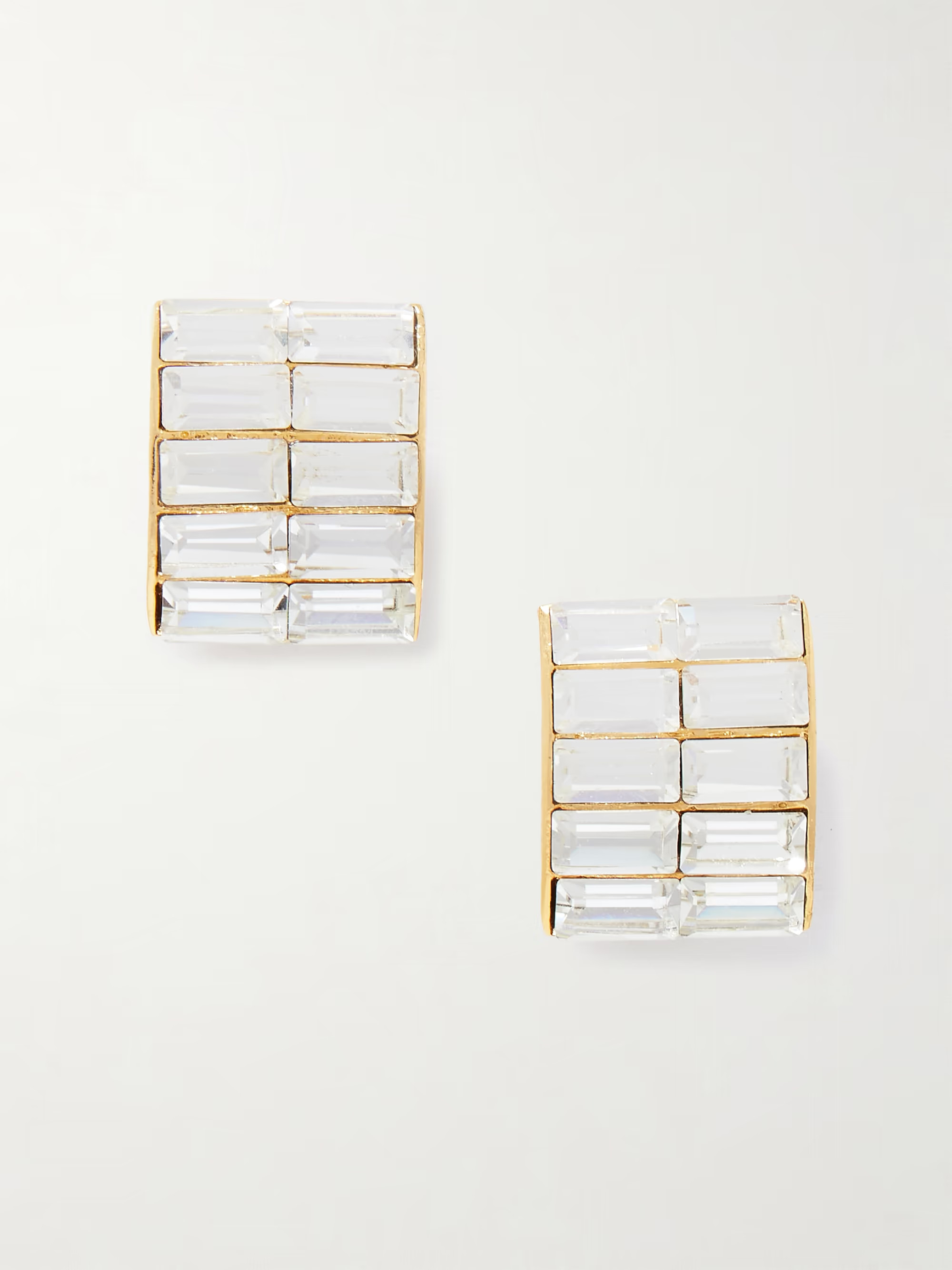 Alessandra Rich’s earrings are covered with crystals set in a curved formation so they’ll spa... | NET-A-PORTER (UK & EU)