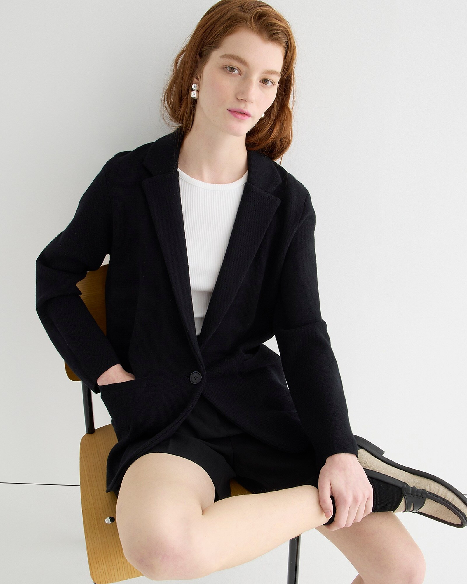 Cecile relaxed sweater-blazer | J. Crew US