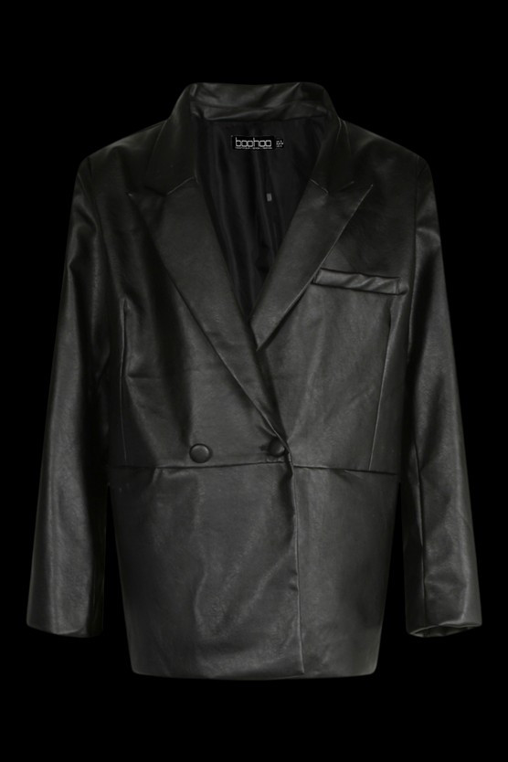 Oversized Pu Blazer | Boohoo.com (US & CA)