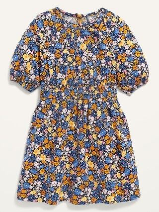 Cinched-Waist Cutout-Back Floral Dress for Toddler Girls | Old Navy (US)