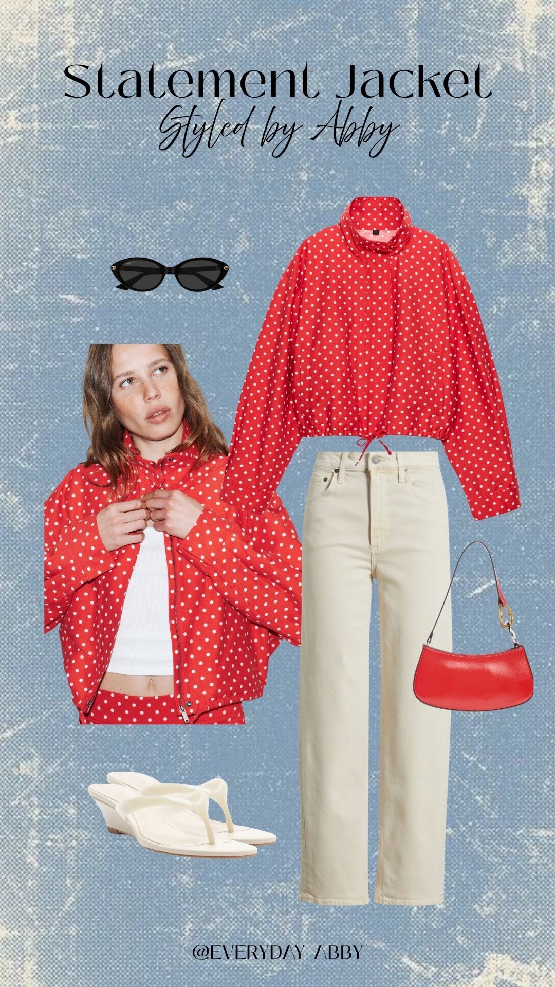 Loving this Zara jacket paired with simple cream denim - tie it all together with this red purse from Staud and you’ve got the perfect look! ❤️

#LTKootd #LTKgrwm