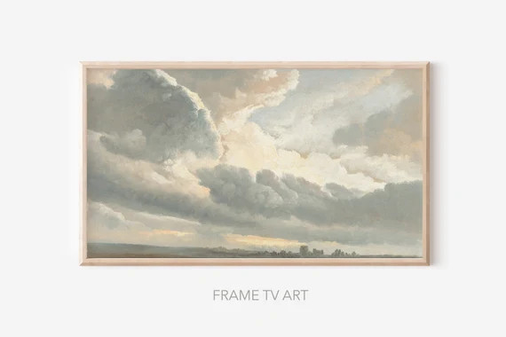 Samsung Frame TV Art Vintage Clouds Painting Art of TV | Etsy | Etsy (US)