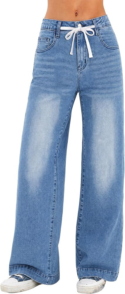 EMMIOL Wide Leg Jeans for Women High Waisted Denim Pants | Amazon (US)