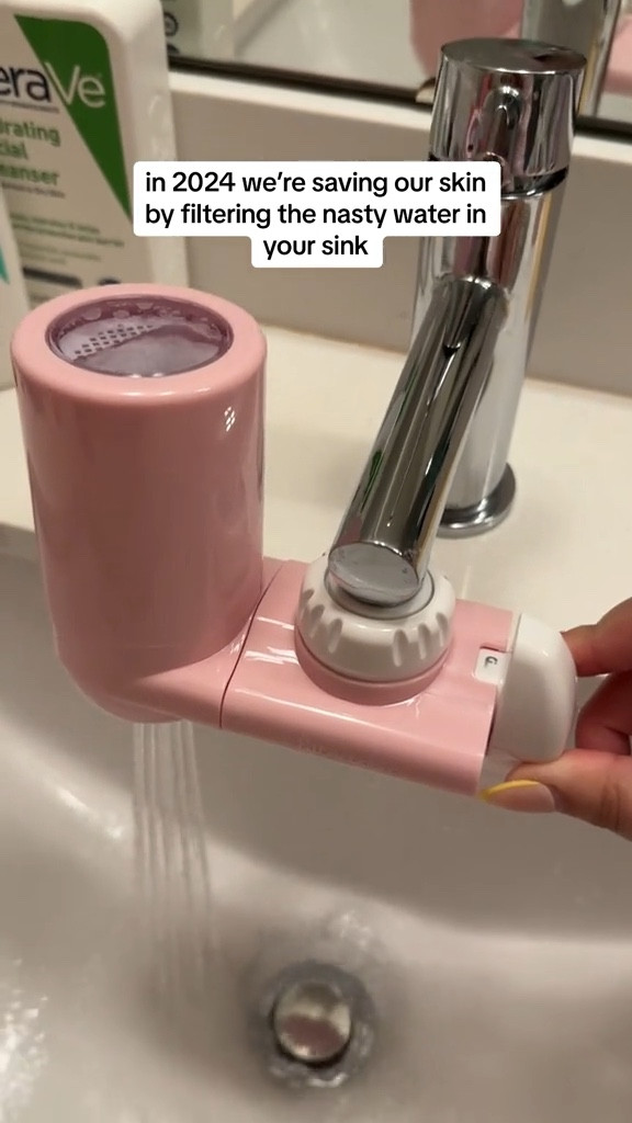 i CAVED & got myself the filterbaby. i’ve been seeing it everywhere bc their ads are just too good & i finally got one. it didn’t help that it was pink LOL. 🌸
 but in 2024, i am literally self caring the sh!t out of myself because i deserve it. 😤 if i have to buy every attachment to filter out this horrible stuff that i’m allowing my body to absorb, then i will!! the water pressure is great & so far i’ve noticed that my skin doesn’t feel as dry as when i washed with regular tap water. i am also breaking out less!! 🤝🏼 skincare goals 

#LTKbeauty #LTKVideo #LTKU