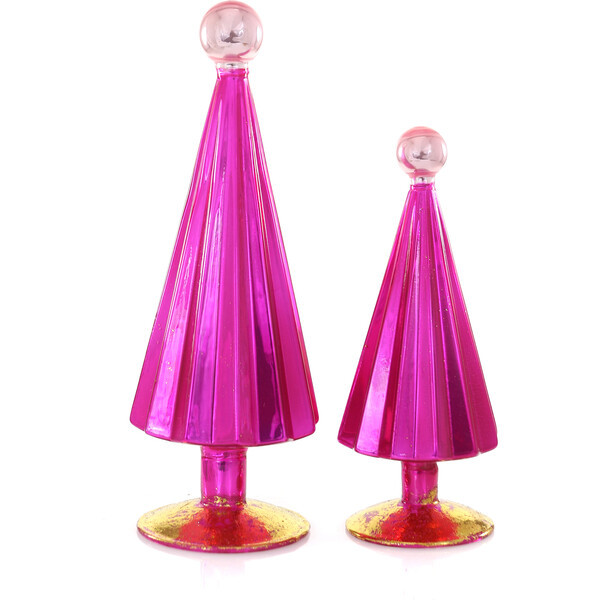 Small Pleated Tree, Fuchsia Pink Set of 2 | Maisonette