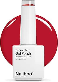 Nailboo PREMIER Forever Glaze Gel Nail Polish, (Classic Red) Date Night LED Nail Lamp Gel Polish,... | Amazon (US)