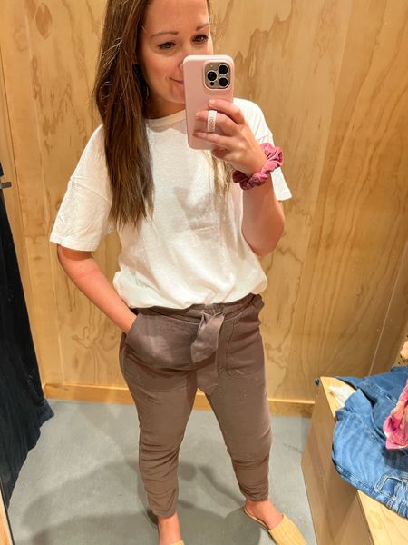 Comfies for fall! Errands, lazy day, casual lunch, mall run, this outfit is perfect. Sweatpants are on sale for $20 and the t is so affordable! 

Sizing: top: could stay tts in the top but I’m in a size up (recommend a nude cami underneath)

Pants- tts (xs)

#LTKunder50 #LTKsalealert #LTKstyletip