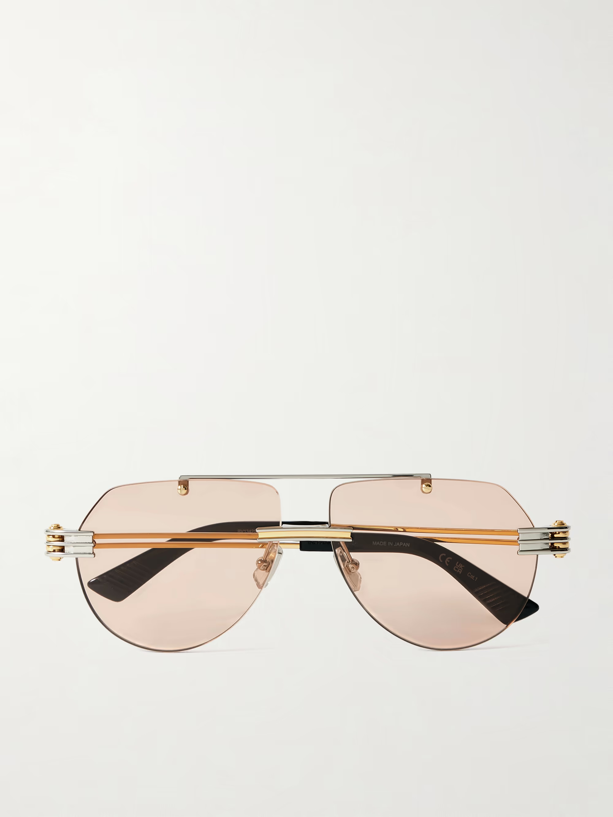 Aviator-style gold and silver-tone sunglasses | NET-A-PORTER (UK & EU)