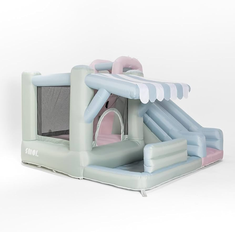 PLAYSMOL Market Splash Water Slide Bounce House, Inflatable Water Slide with Climbing Wall & Spri... | Amazon (US)