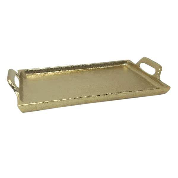 Antique Gold Rectangular Tray, Small | At Home