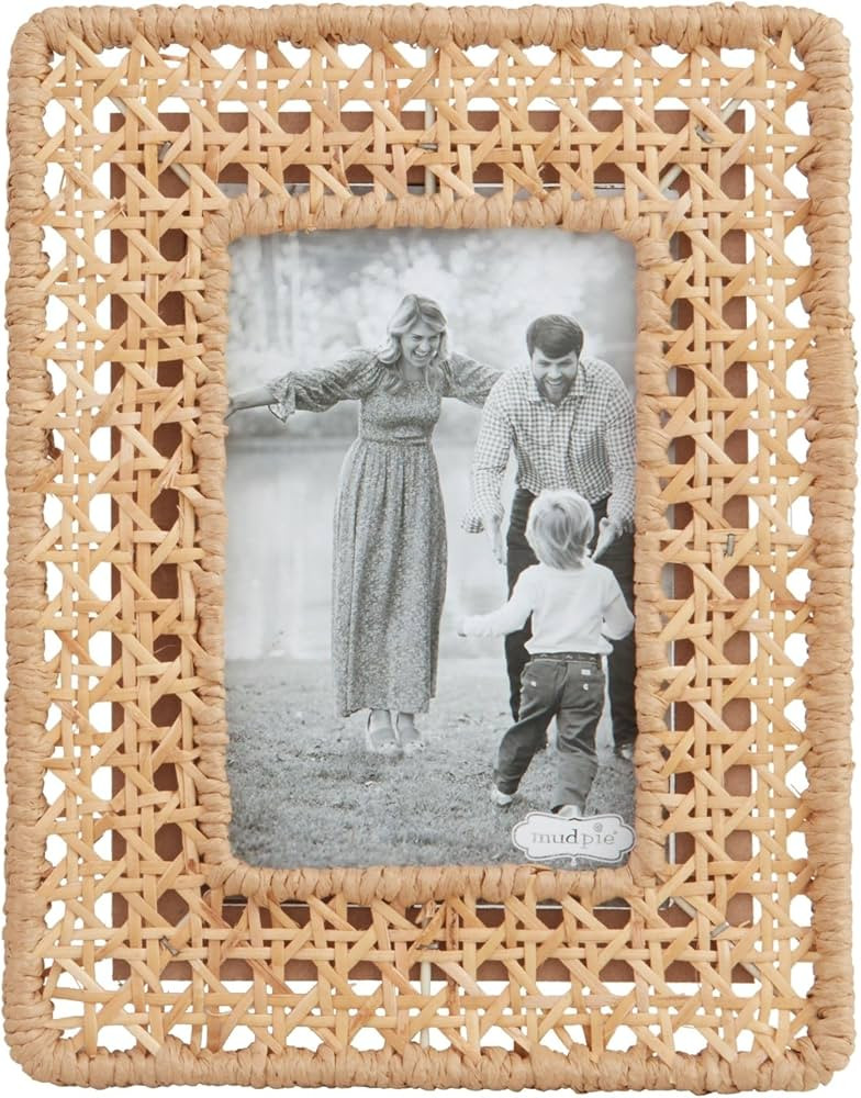 Mud Pie Small Woven Cane Frame; 9" X 7" | Amazon (US)