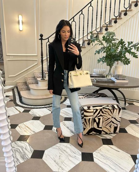 I love elevating my casual jeans with a nice blazer. This blazer is a splurge, I’ve linked less expensive options here too 🖤

#LTKstyletip #LTKSeasonal #LTKworkwear