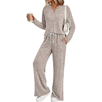 LILLUSORY Womens 2 Piece Lounge Sets Winter Outfits 2025 Sweatsuit Matching Pjs Airport Vacation ... | Amazon (US)