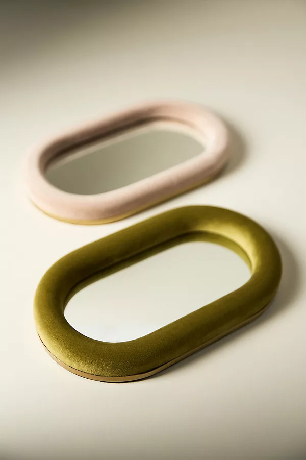 Raquel Velvet Oval Mirror Decorative Tray | Anthropologie (US)