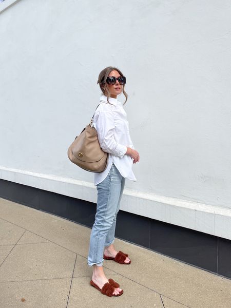 mango white shirt (2/xs, runs oversized)
citizens of humanity jeans (size 24)
coach bag 

#LTKitbag #LTKunder100 #LTKstyletip