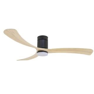 FORNO VOCE Curva 66 in. Oil Rubbed Bronze Body and Light Ash Wood Blade Voice Activated Smart Cei... | The Home Depot