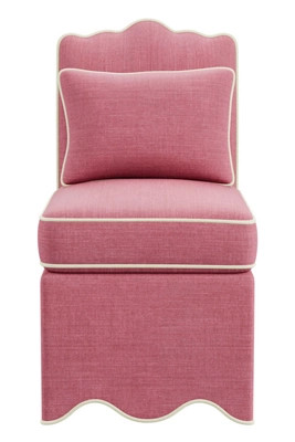 Scallop Linen Blend Slipper Chair | Anthropologie (US)