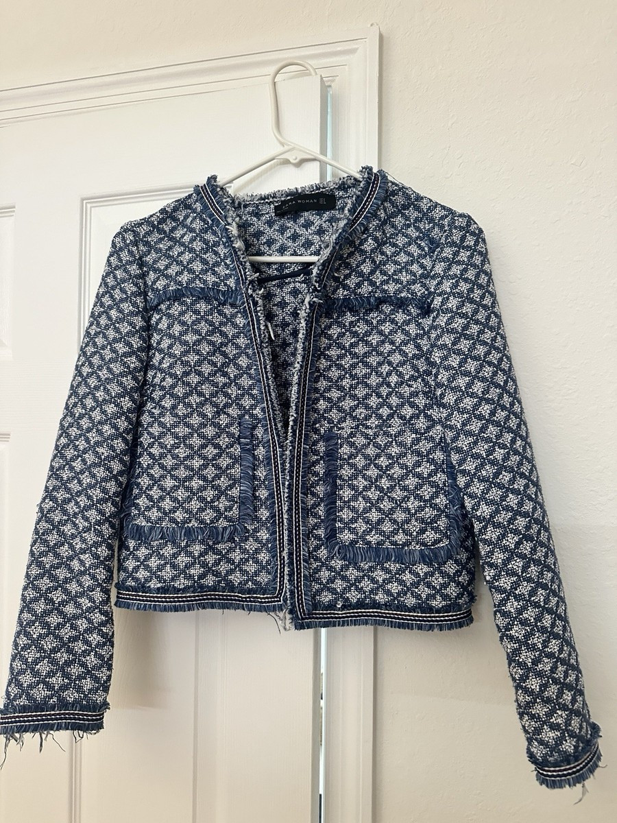 Woman Blue Jacket, Zara Size Small | eBay | eBay US