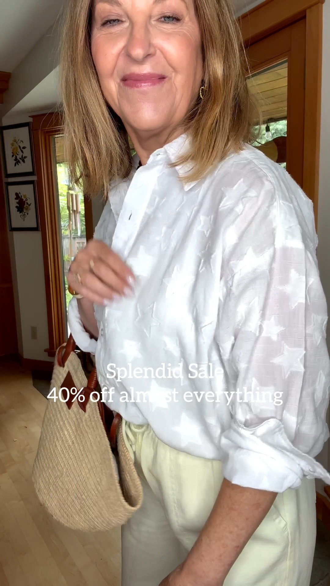 Splendid Sale
40% off almost everything.
Top fits tts. I'm wearing size XS.
Pants fit tts. I'm wearing small for a relaxed fit.  Many colors available. 

Summer outfit

#LTKSaleAlert #LTKOver40 #LTKSeasonal