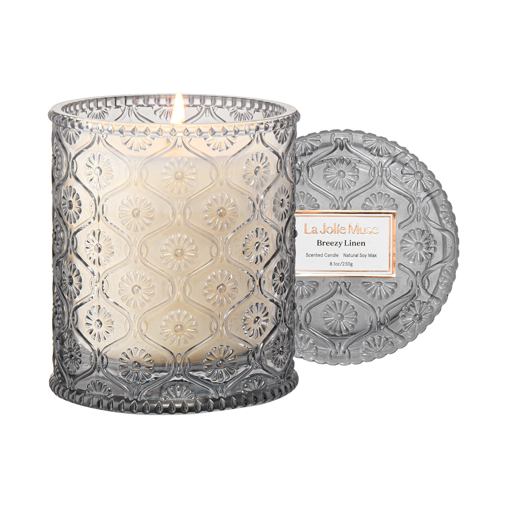 LA JOLIE MUSE Scented Candle, Scented Candles for Home, Linen Scented Candle, 6 oz 40 Hour Burn T... | Amazon (US)