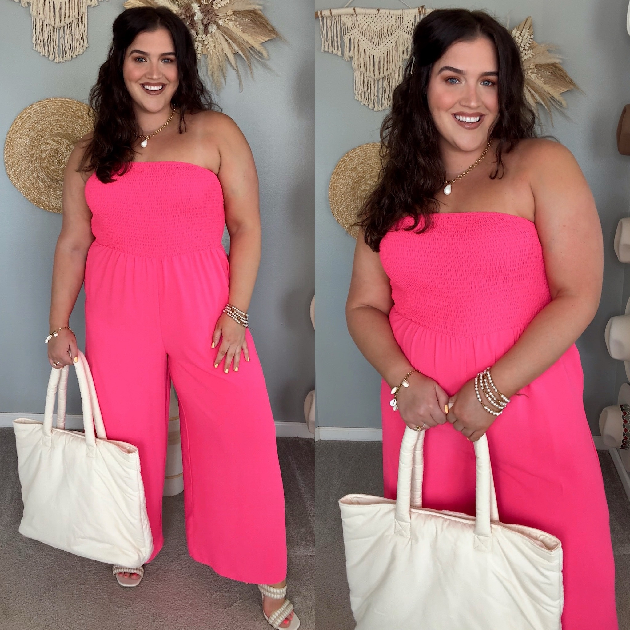 Amazon strapless wide leg jumpsuit 💖 XXL
Vacation outfit inspo 

#LTKPlusSize #LTKStyleTip #LTKSummerSales