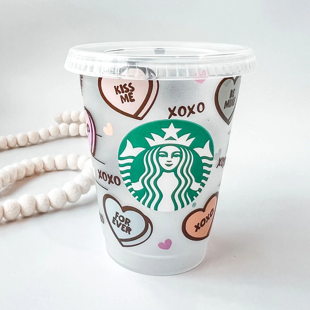 Starbucks 16oz Grande Cold Cup  Valentine Day Kids Starbucks - Etsy | Etsy (US)