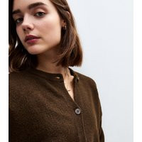 Women's Dark Brown Crew Neck Cardigan New Look | New Look (UK)