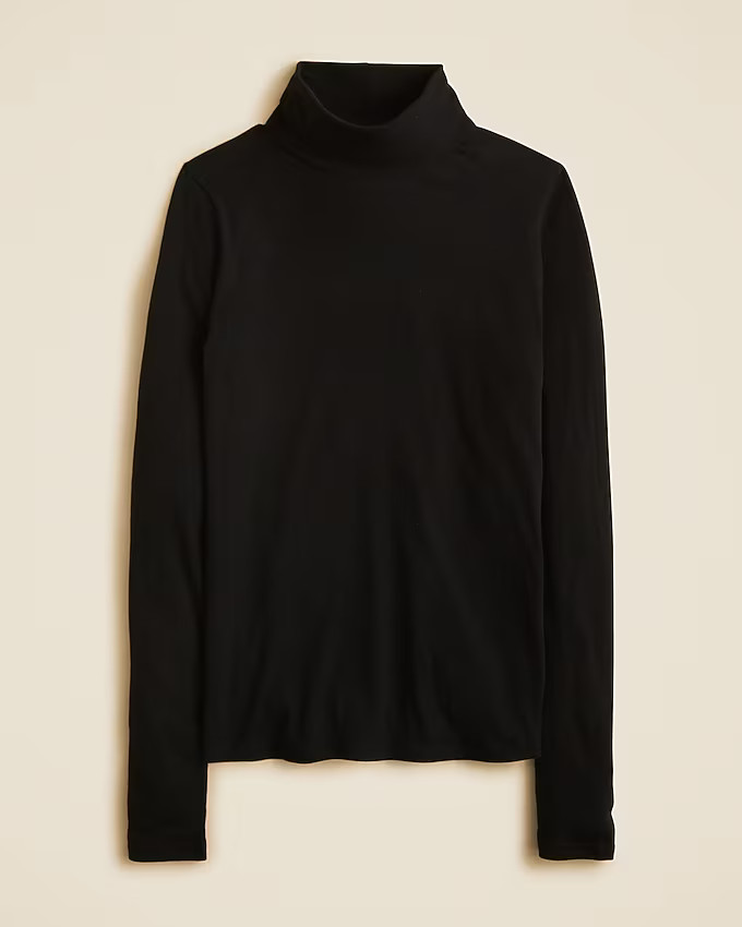 Feather jersey turtleneck | J. Crew US