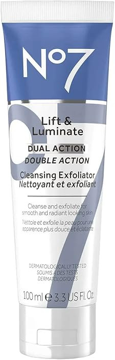 No7 Lift & Luminate Dual Action Cleansing & Exfoliating Face Wash - Gentle Face Exfoliator for Du... | Amazon (US)